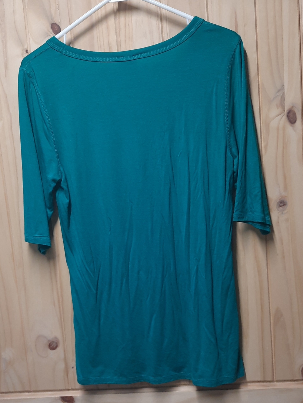 Cupio Teal Scoop-Neck Elbow Sleeve Tee NWT - Picture 5 of 6